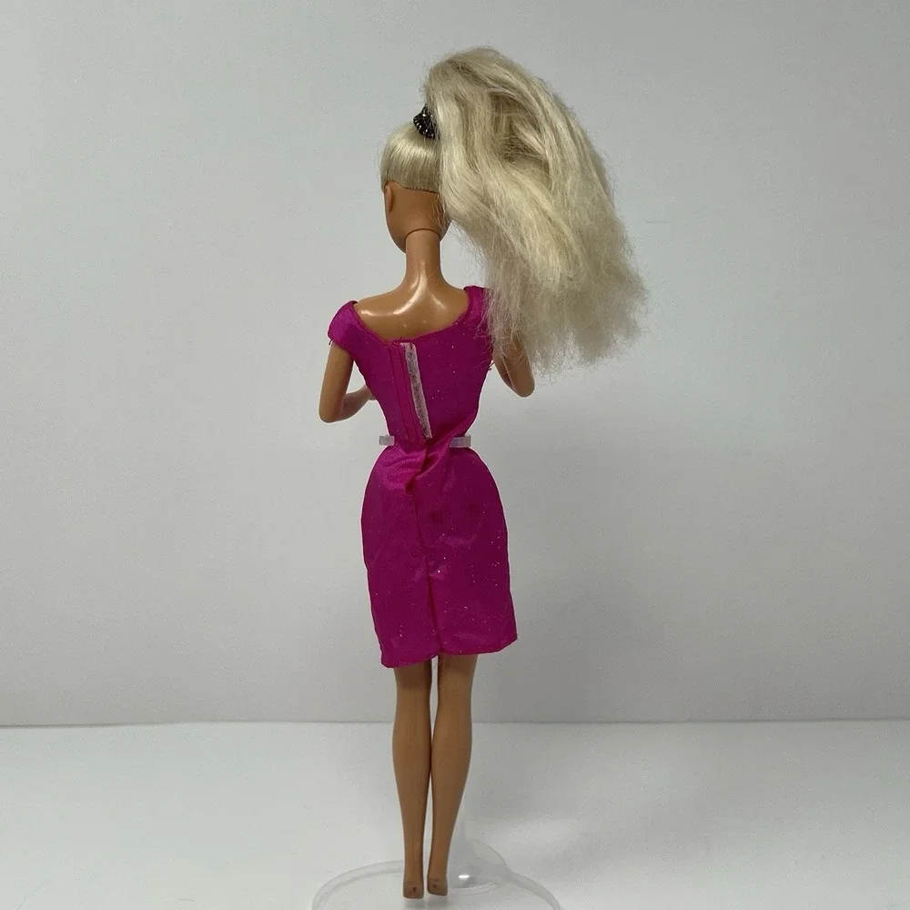 Barbie Fashionista Doll Edition‎ 1966 Blonde Hair Collectible OOAK in pink dress